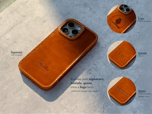 iPhone Leather Case | Handmade | Oil Waxed Leather | Canyon Brown