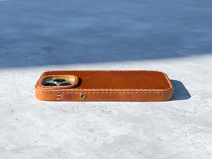 iPhone Leather Case | Handmade | Oil Waxed Leather | Canyon Brown